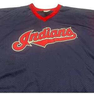 Cleveland Indians Barnes #1 Majestic Jersey Men’s XL Blue Red MLB Baseball